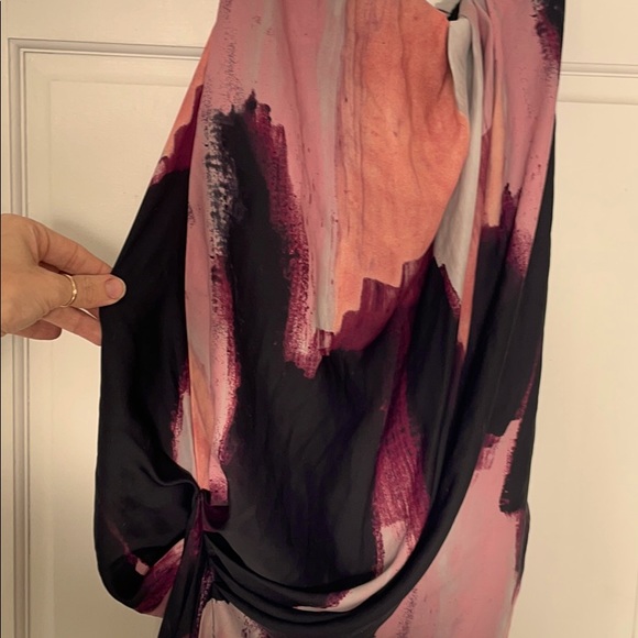 Watercolored Cocktail Dress, Sz 2 Fits Sz 4 - Picture 3 of 4